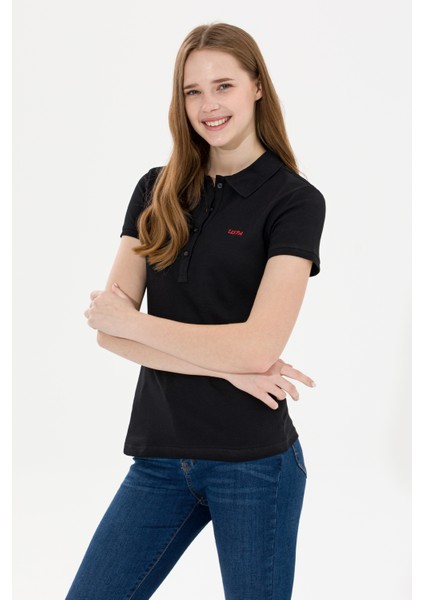 Kadın Siyah Basic T-Shirt 50266348-VR046