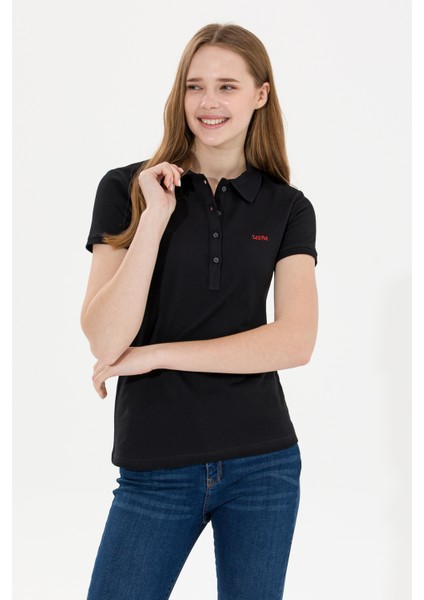 Kadın Siyah Basic T-Shirt 50266348-VR046