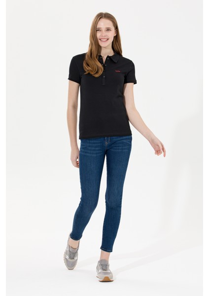 Kadın Siyah Basic T-Shirt 50266348-VR046