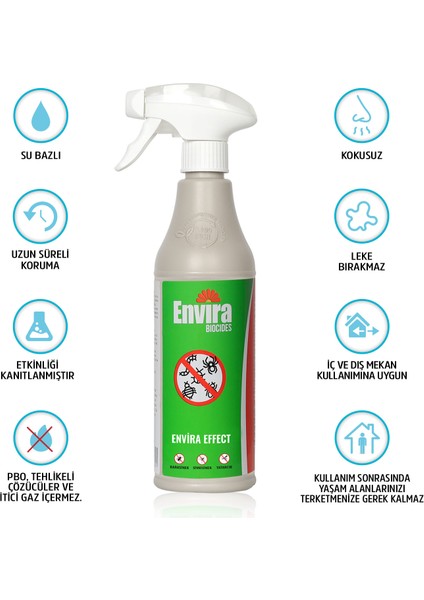 Envira Effect Böcek, Karasinek, Sivrisinek, Tatarcık Spreyi 500 ml