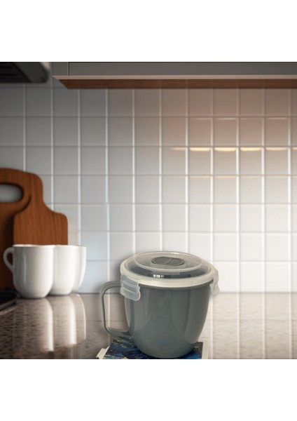 Kilitli Kapaklı Mikrodalga Sızdırmaz Çorba Bardak