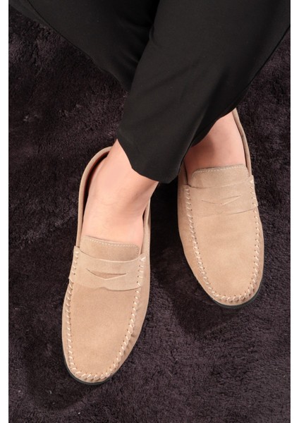 Naran Hakiki Deri Erkek Günlük Ayakkabı, Loafer Ayakkabı, Hafif Ayakkabı, Süet Ayakkabı