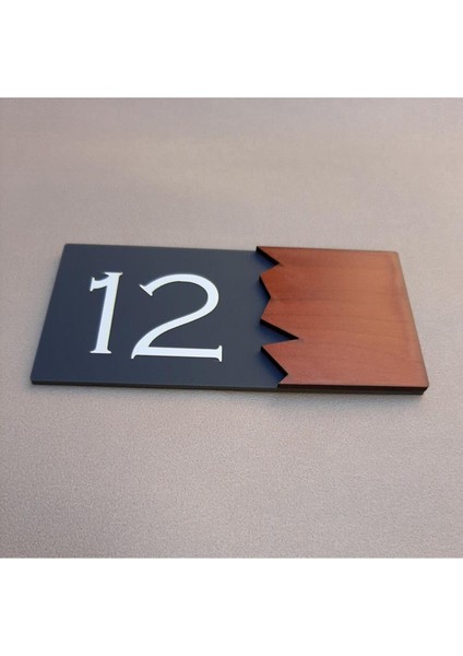 Wooden Serisi Pleksi Kapı Numarası modelleri