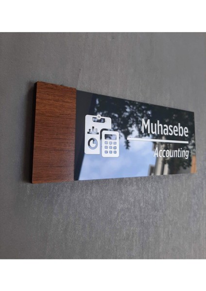 Wooden Serisi Muhasebe Yönlendirme Tabelası