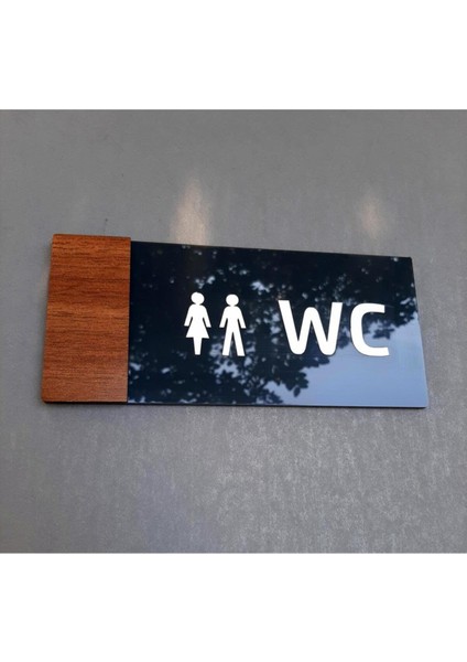 Wooden Serisi Wc Yönlendirme Tabelası