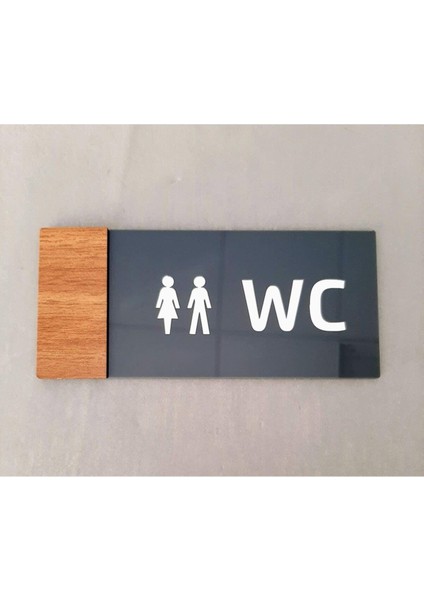 Wooden Serisi Wc Yönlendirme Tabelası