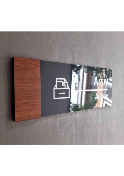 Wooden Serisi Arşiv Yönlendirme Tabelası