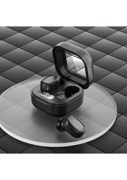 Wiress Bluetooth Kulaklık, Stil: BY18 Dijital Ekran Siyah (Yurt Dışından)
