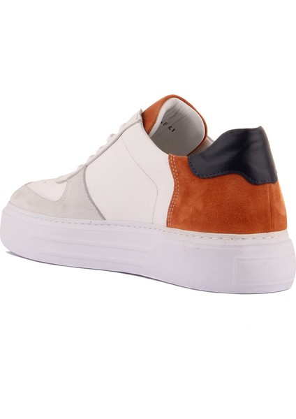 Sail Lakers - Beyaz, Lacivert Deri, Turuncu Süet Erkek Sneaker fırsatları