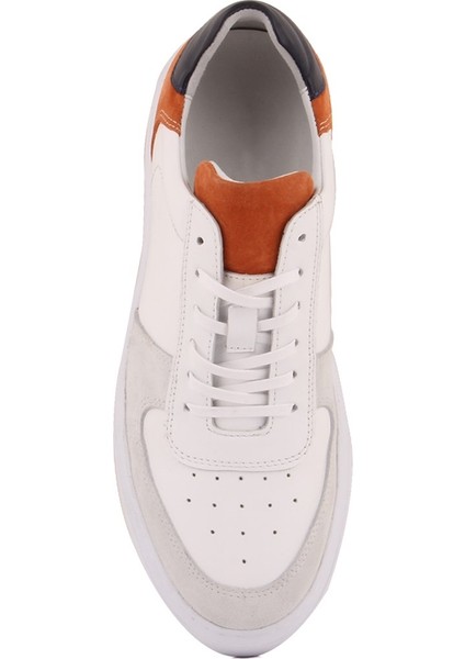 Sail Lakers - Beyaz, Lacivert Deri, Turuncu Süet Erkek Sneaker indirimleri