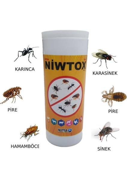 Niwtox Toz 100GR Kuş Kedi Köpek Tavşan Parazit Pire Karınca Tozu