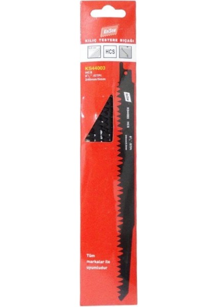 KS44003 Kılıç Testere Bıçağı 240 mm 5 Parça - Ahşap