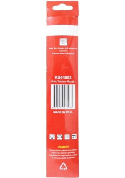 KS44003 Kılıç Testere Bıçağı 240 mm 5 Parça - Ahşap