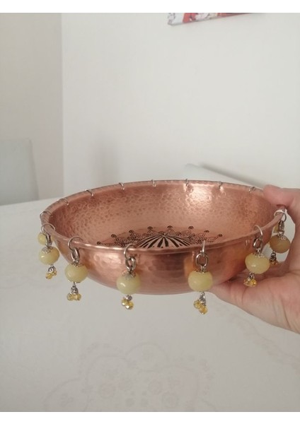 Kırmızı Bakır Boncuklu Hamam Tası fiyatları
