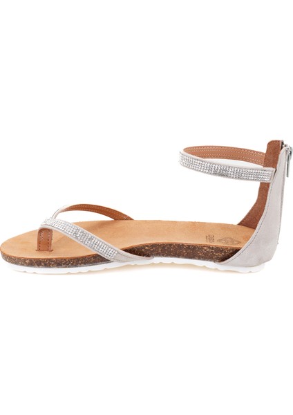Gina Kahve Kadın Taşlı Parmak Arası Sandalet fırsatları
