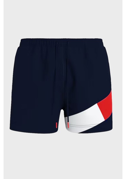 Logolu Deniz Şortu Belden Bağlamalı Cepli Slim Fit Mayo Short Erkek Mayo Short UM0UM02048 Dw5 modelleri