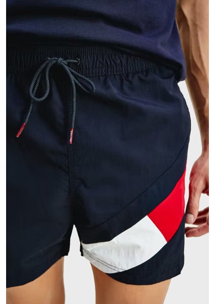 Logolu Deniz Şortu Belden Bağlamalı Cepli Slim Fit Mayo Short Erkek Mayo Short UM0UM02048 Dw5 fırsatları