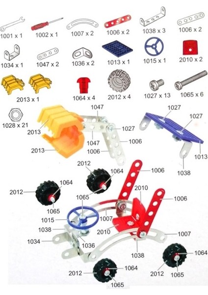 Metal Oyuncak Kepçe Kendin Yap Eğlenceli Metal Kepçe Seti