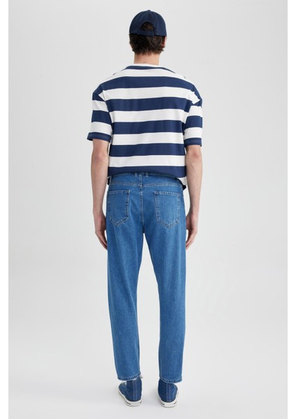 90's Slim Fit Dar Kalıp Yüksek Bel Dar Paça Yırtık Detaylı Jean Pantolon A3632AX23SM