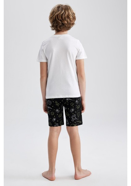 Erkek Çocuk Baskılı Kısa Kollu Şort Pijama Takım Z9175A623SM