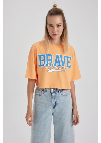 Coool Oversize Fit Baskılı Kısa Kollu %100 Pamuk Tişört Z2179AZ23SM fırsatları