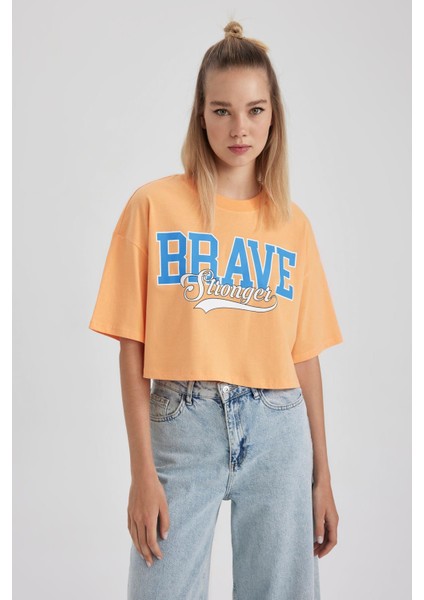 Coool Oversize Fit Baskılı Kısa Kollu %100 Pamuk Tişört Z2179AZ23SM