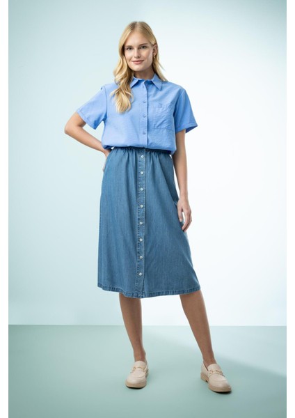 Loose Fit Kısa Kollu Gömlek Z8247AZ23SP fiyatları