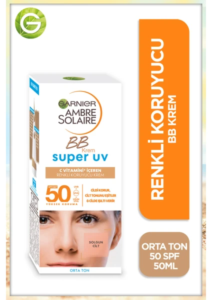 Ambre Solaire Renkli Koruyucu Bb Krem - Orta Ton 50SPF 50ML