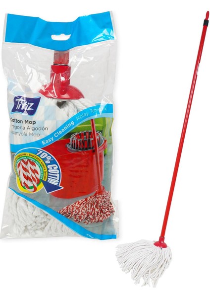 Ispanyola Yedek Vidalı Cotton Mop Mop Başlığı Paspas Ucu 5 Adet