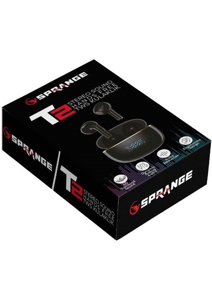 T2 6d Surround Sound Dijital Ekranlı Tws Bluetooth Kulaklık