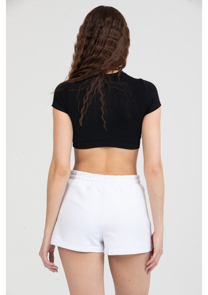 Kadın Beli Lastikli Basic Kısa Cepli Şort fırsatları