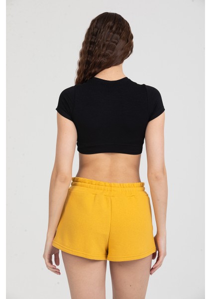 Kadın Beli Lastikli Basic Kısa Cepli Şort fırsatları