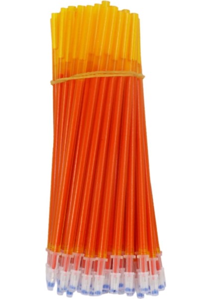 100PCS 0.5mm Yedek Mürekkep Silinebilir Kalem Yatmak Ince Nokta Iş Hediyeleri Turuncu (Yurt Dışından)