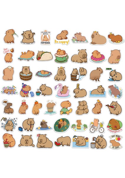 50PCS Çocuklar Için Karikatür Çıkartmaları Karikatür Capybara Sticker Çıkartmaları Kupa Çıkartmaları Komik Sevimli Hayvan Çıkartmaları Telefon Buzdolabı Poster Duvar Araba (Yurt Dışından)