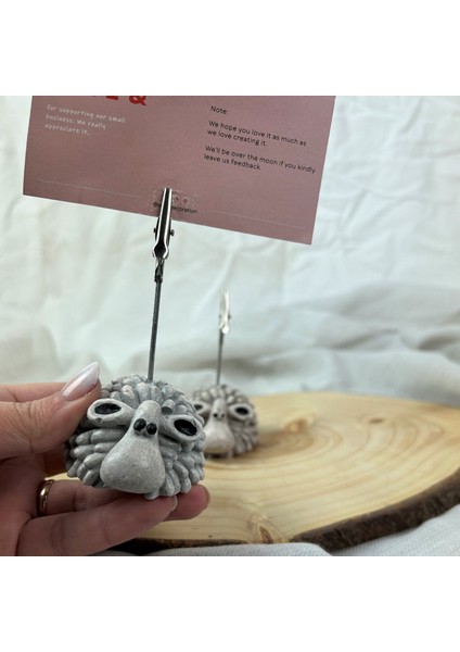 Gri Eskitme Kuzu Not Tutucu