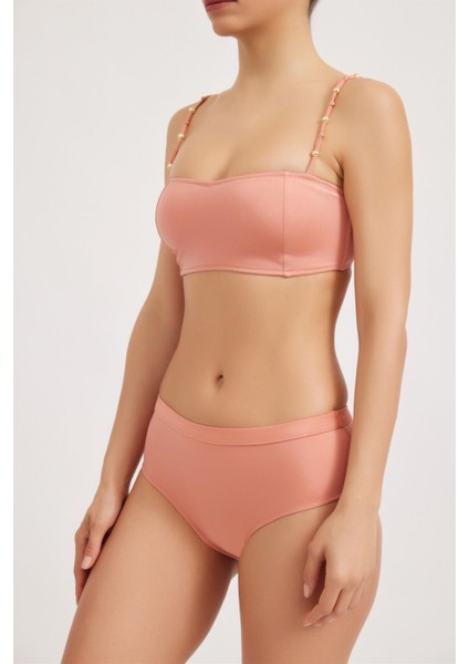 Boncuk Askı Kadın Bikini Üst Terracotta