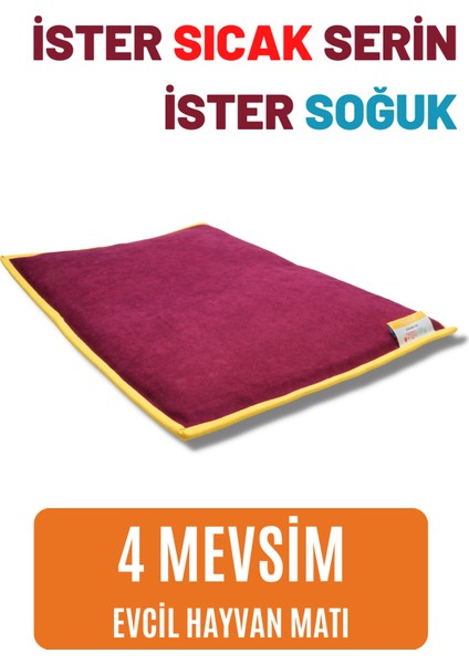 pawdaz Serin (60X40CM) - 4 Mevsim Kedi/ Köpek Matı, Sıcak Veya Soğuk Kullanılabilen Minder Yatak