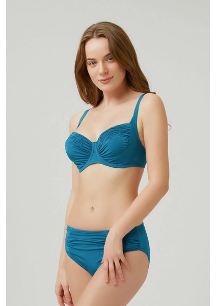 Kadın Mor Drapeli Toparlayıcı Bikini Takım modelleri