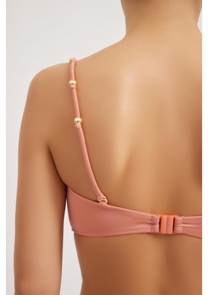 Boncuk Askı Kadın Bikini Üst Terracotta