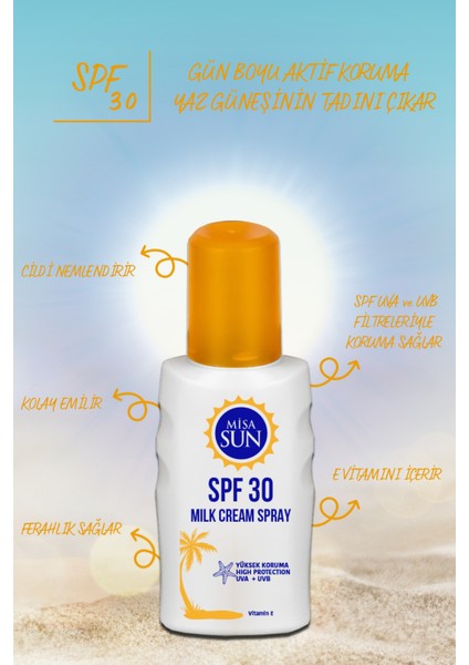 Mişa Sun Koruyucu Güneş Sütü Spf 30 200 ml