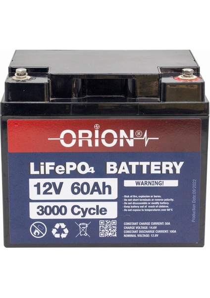 12V 60AH Lifepo4 Akü