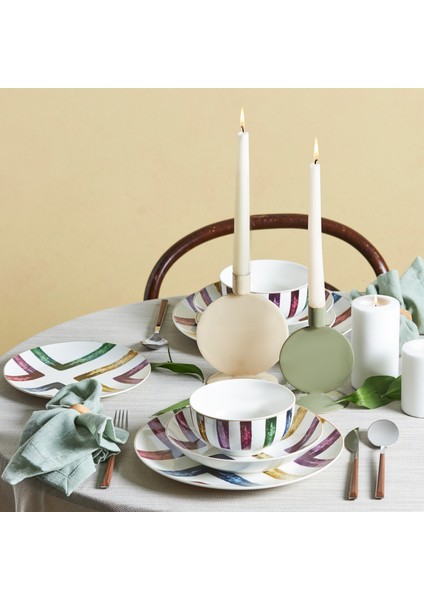 Colorful Blush Line 24 Parça 6 Kişilik Porselen Yemek Takımı fiyatları