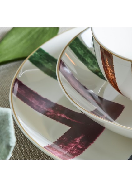 Colorful Blush Line 24 Parça 6 Kişilik Porselen Yemek Takımı indirimleri