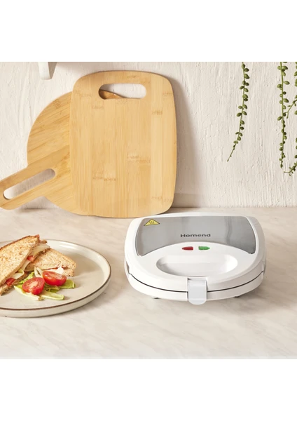 Toastbuster 1309H Çıkarılabilir Plakalı Portatif Tasarım Tost Makinesi Beyaz