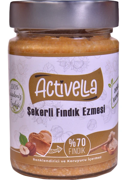 Şekerli Fındık Ezmesi 320 gr %70 Fındıklı