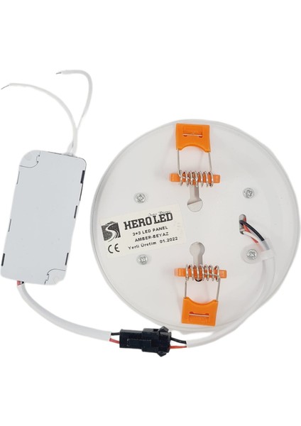 3 + 3 Watt LED Spot Beyaz Kasa Çift Renk (Beyaz Işık ve Kırmızı) HL-6021BK ( 2 Adet )