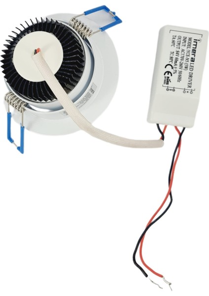 5 Watt LED Spot Trafolu Beyaz Kasa Gün Işığı (Yce-N5) ( 2 Adet )