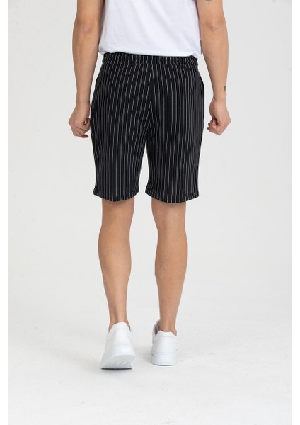 Erkek Basic Şerit Detaylı Çizgili Şort indirimleri