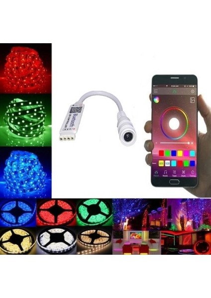 Bluetooth Rgb Şerit LED Kontrol Modül Cihazı Telefon Üzerinnden Kontrol