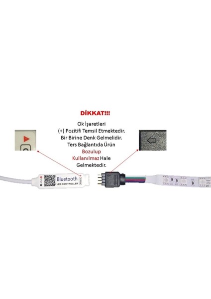 Bluetooth Rgb Şerit LED Kontrol Modül Cihazı Telefon Üzerinnden Kontrol